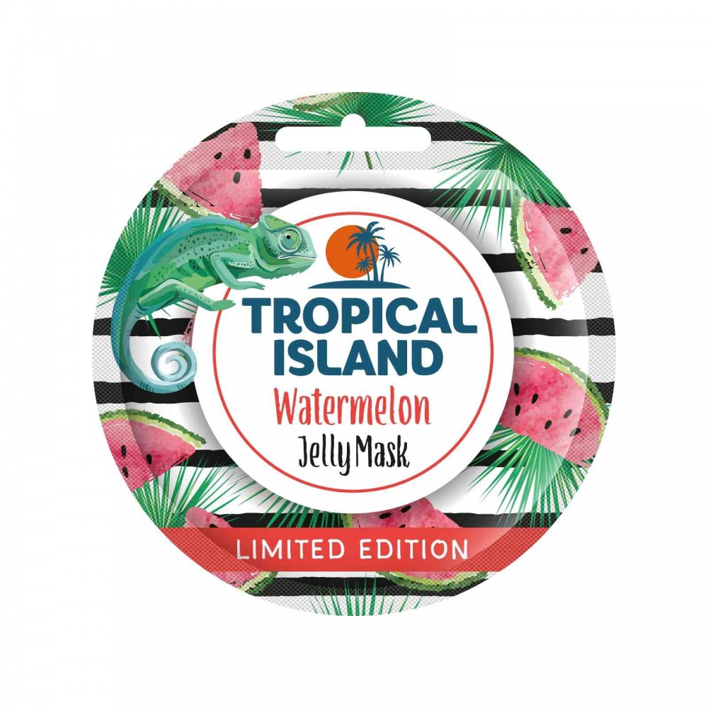 MARION Tropical Island Маска для обличчя гелева з екстрактом кавуна та зеленого чаю, 10 г