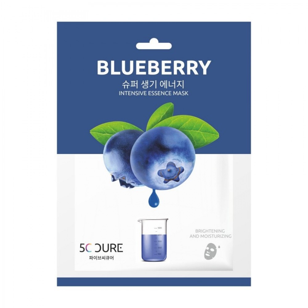 Jkosmec 5C CURE Тканинна маска для обличчя з екстрактом чорниці 25 мл