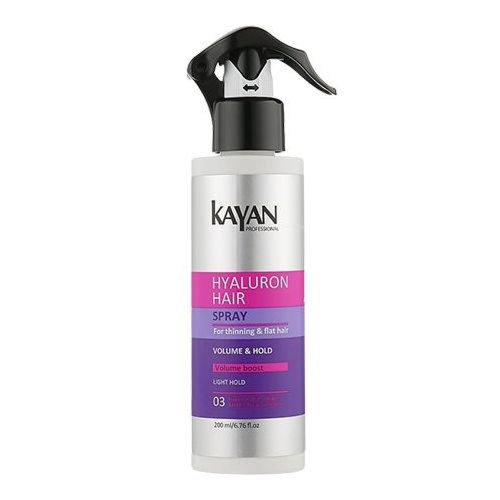 KAYAN Hyaluron hair Спрей для тонкого та позбавленого об'єму волосся, 200 мл.
