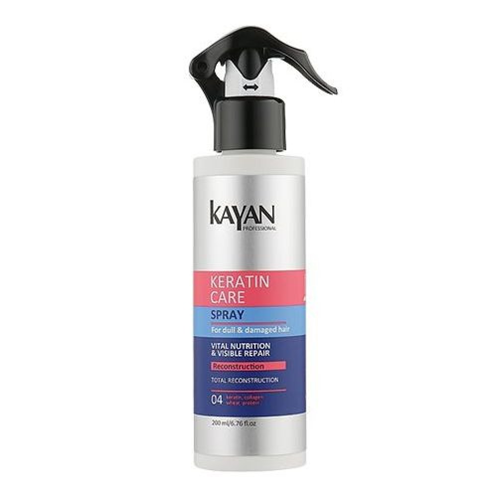 KAYAN Keratin care Спрей для пошкодженого і тьмяного волосся, 200 мл.