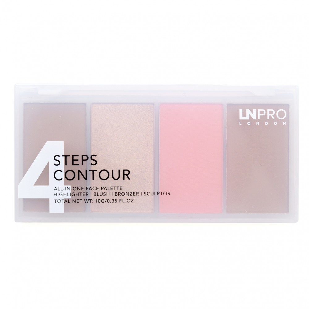 LN PRO Набір пудр для контурування обличчя 4 Steps Contour № 101(нейтральний холодний) 10 г