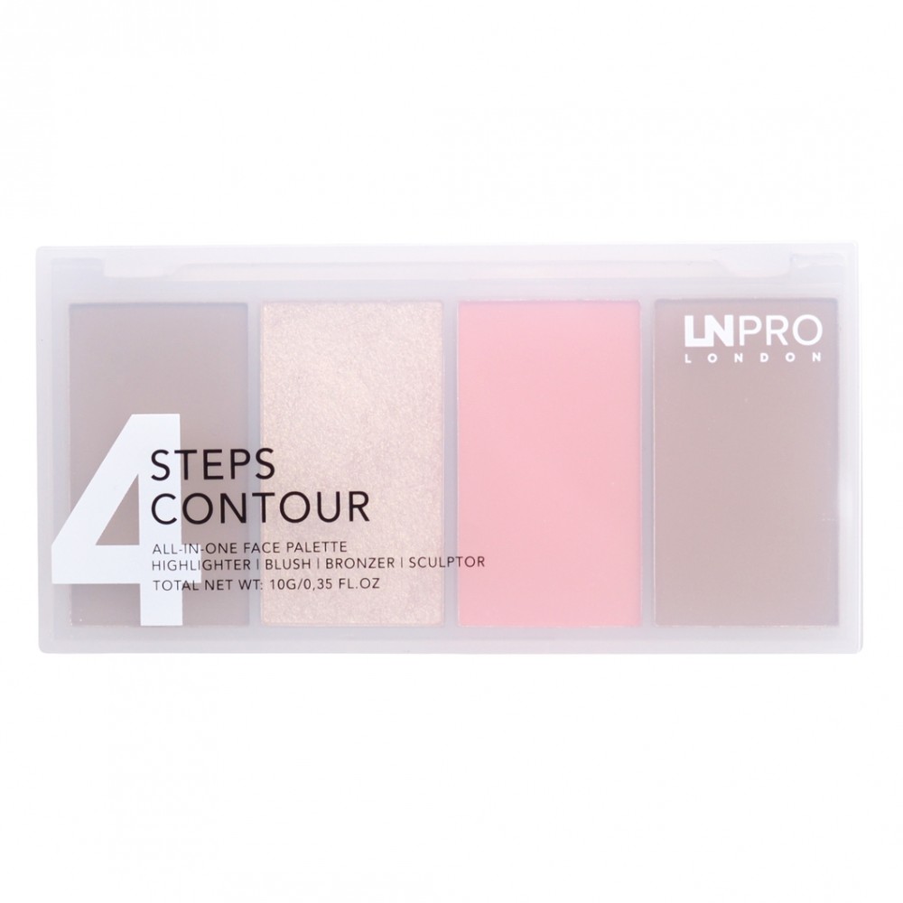 LN PRO Набір пудр для контурування обличчя 4 Steps Contour № 102 (10 г)