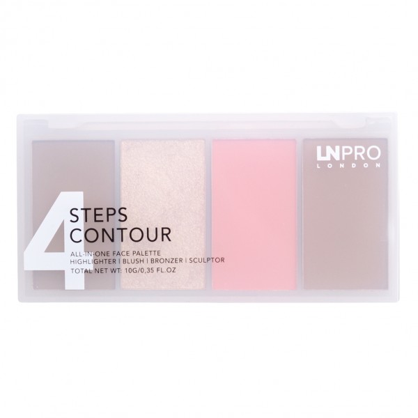 LN PRO Набір пудр для контурування обличчя 4 Steps Contour № 102 (нейтральний теплий) 10 г