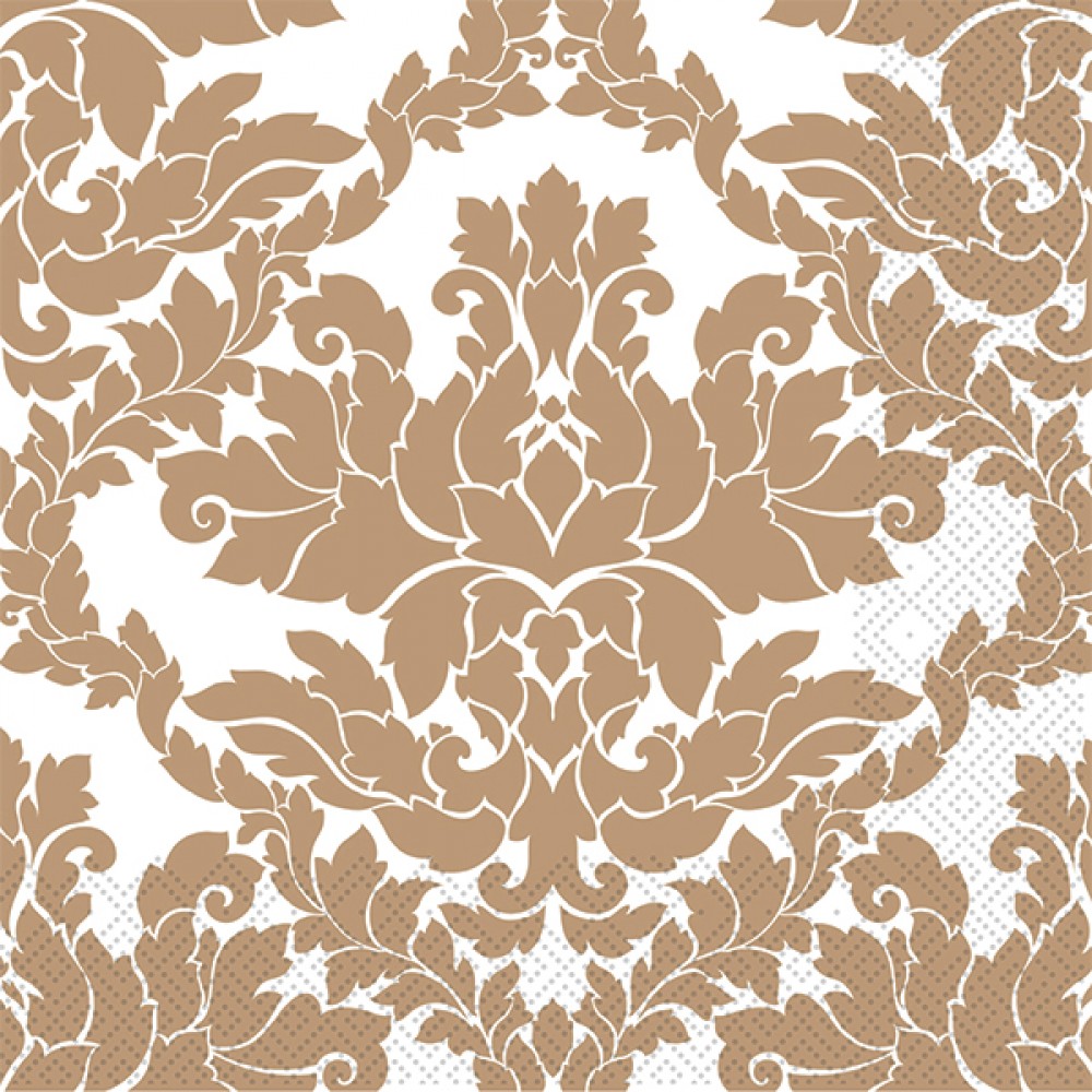 Silken Серветки паперові  "ДАМАСК ВІЗЕРУНОК" 33*33 3 шар 18шт у пачці