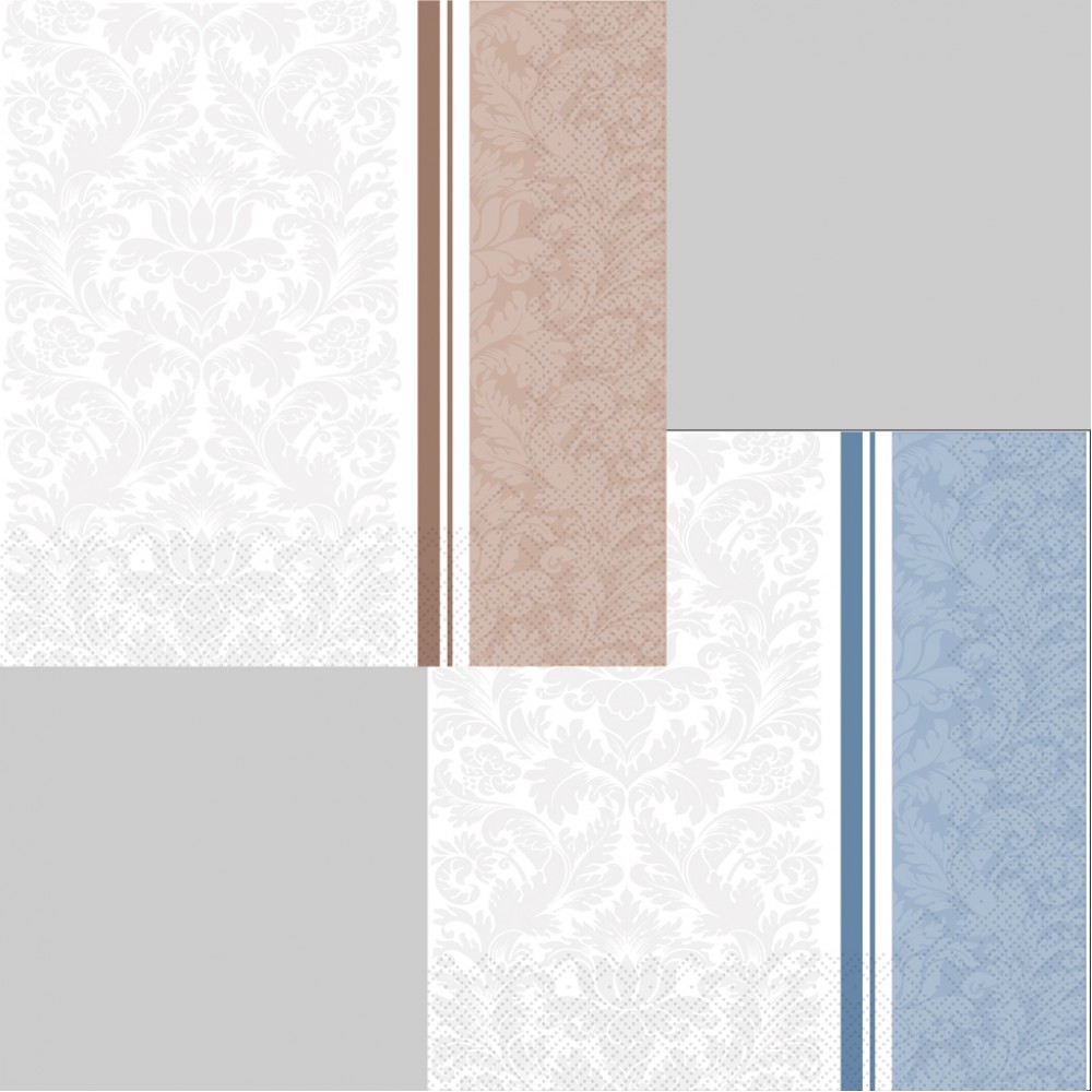 Silken Серветки паперові  "ДАМАСК " 33*33 3 шар 18шт у пачці