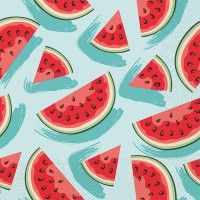 Silken Серветки паперові  "ФРУКТОВИЙ МІКС" 33*33 3 шар 18шт у пачці