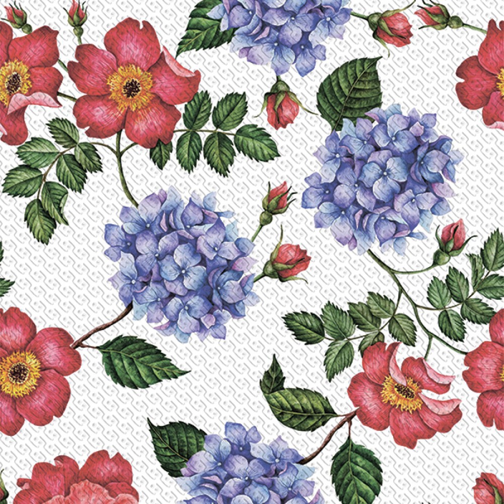 Silken Серветки паперові "Гортензія з шипшиною" 33*33 2шар 16 шт у пачці