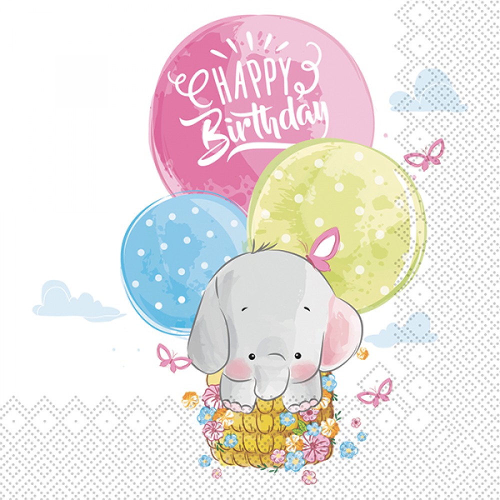 Silken Серветки паперові  "ПОВІТРЯНІ КУЛІ" 33*33 3 шар 18шт у пачці