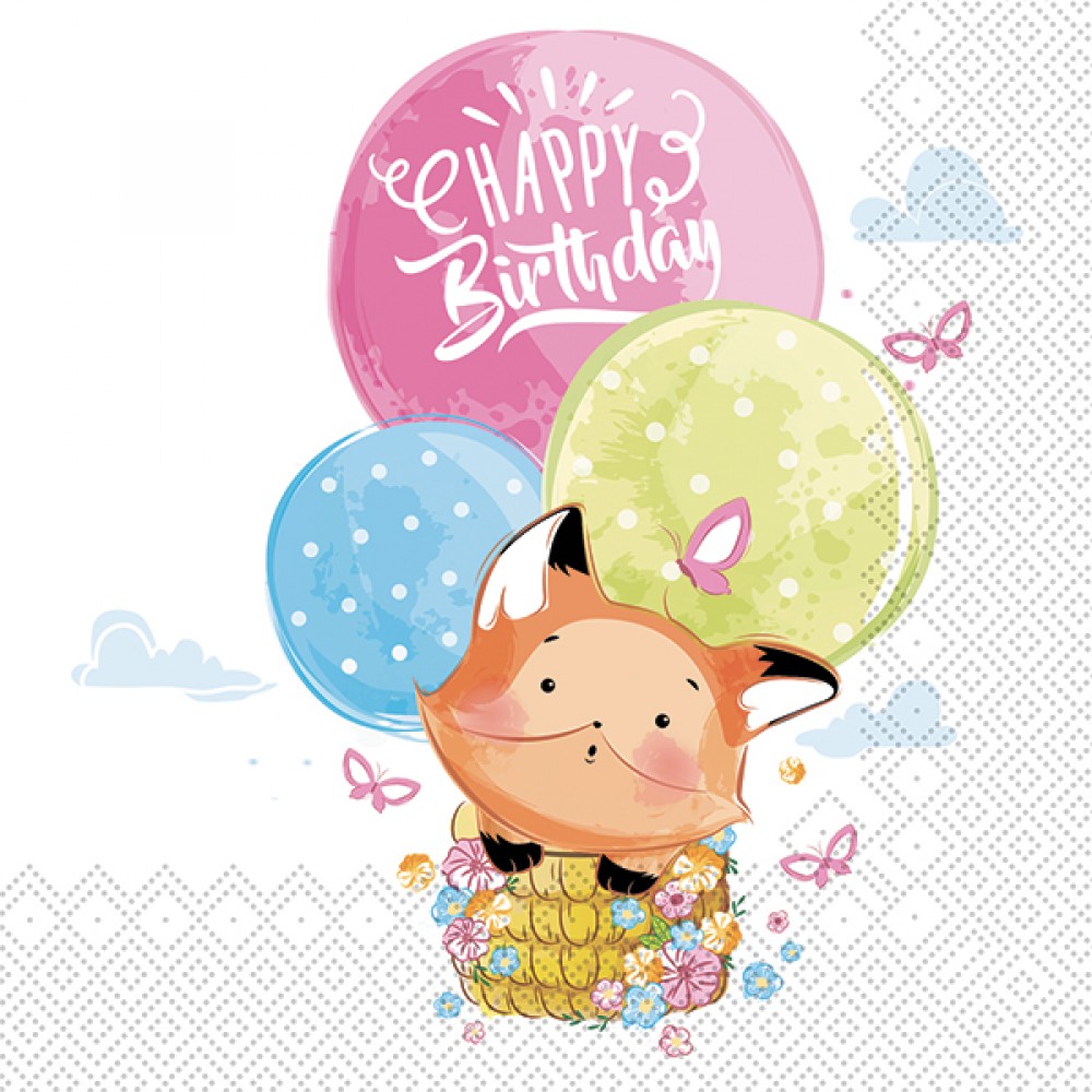 Silken Серветки паперові  "ПОВІТРЯНІ КУЛІ" 33*33 3 шар 18шт у пачці