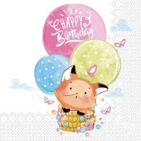 Silken Серветки паперові  "ПОВІТРЯНІ КУЛІ" 33*33 3 шар 18шт у пачці