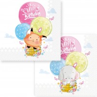 Silken Серветки паперові  "ПОВІТРЯНІ КУЛІ" 33*33 3 шар 18шт у пачці