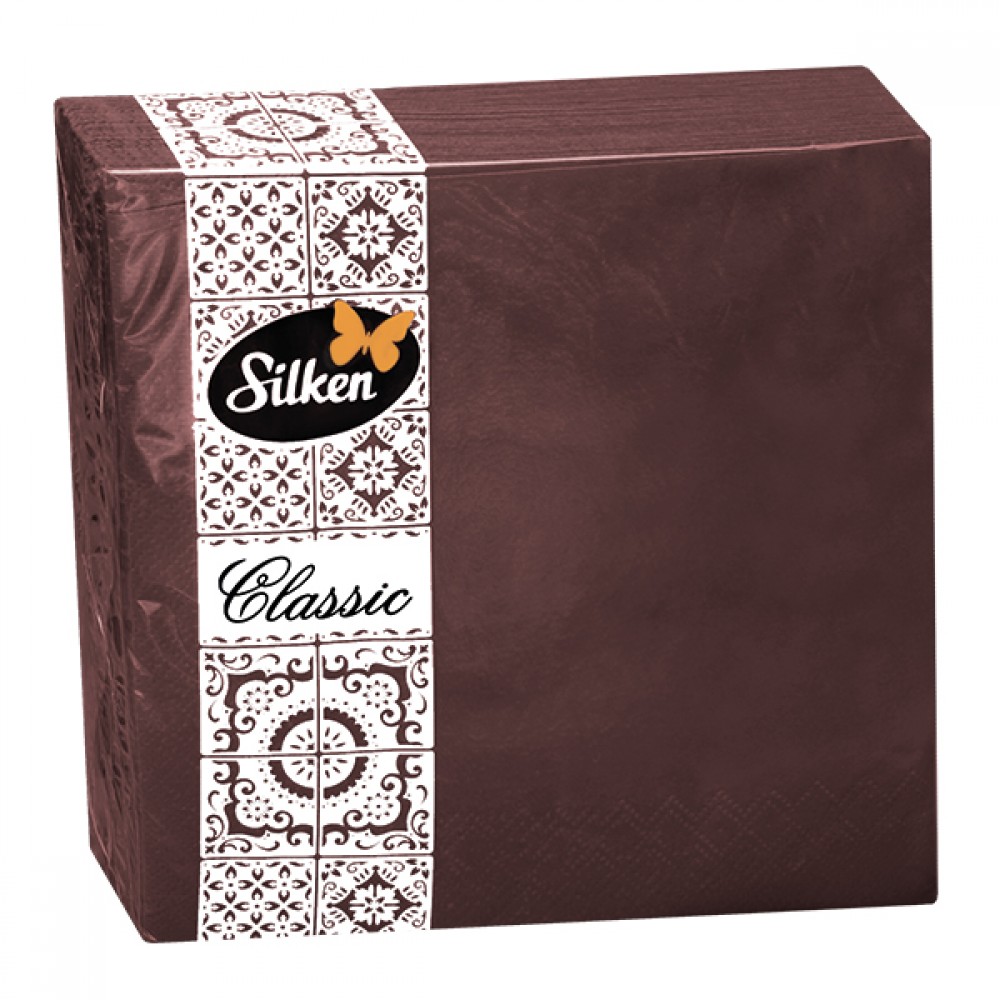Silken Серветки паперові  "ШОКОЛАДНІ" 33*33 2шар 50шт у пачці