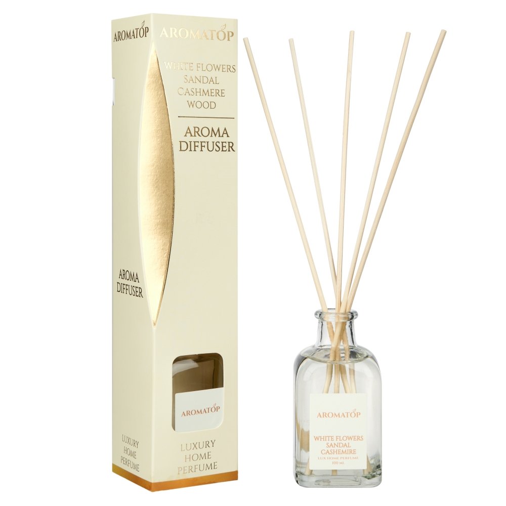 AROMATOP Luxury Home Perfume Аромадифузор Білі Квіти Сандал Кашемірове дерево 100 мл