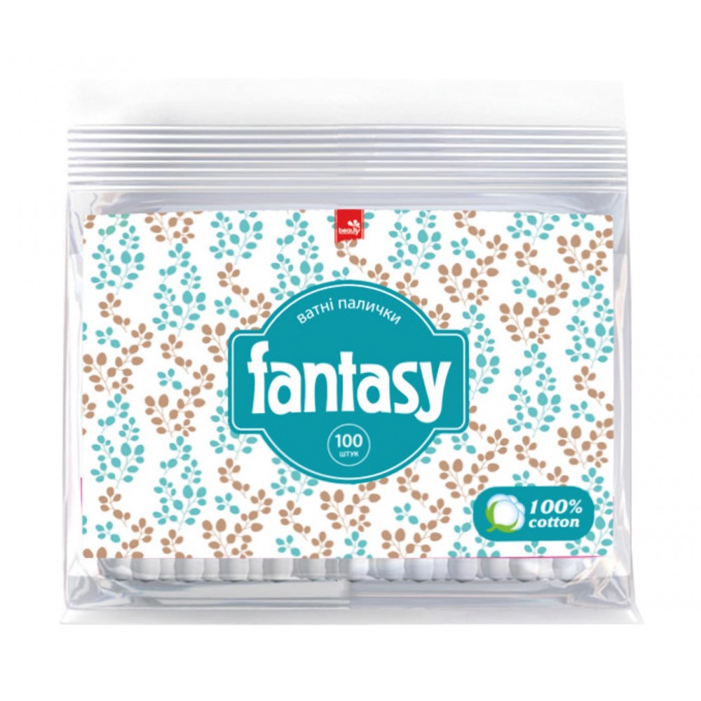 FANTASY Ватні гігієнічні палички в п/е пакеті 100 шт
