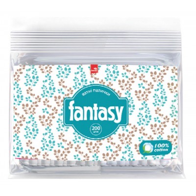 FANTASY Ватні гігієнічні палички в п/е пакеті 200 шт