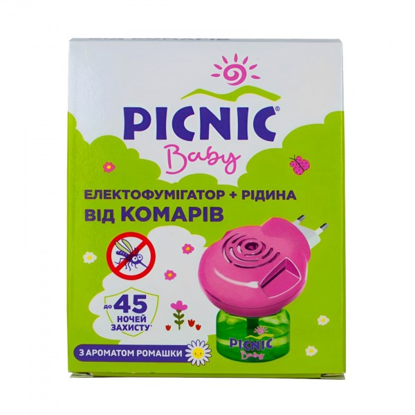 Picnic Baby Електрофумігатор + рідина від комарів 30 мл (45 ночей)
