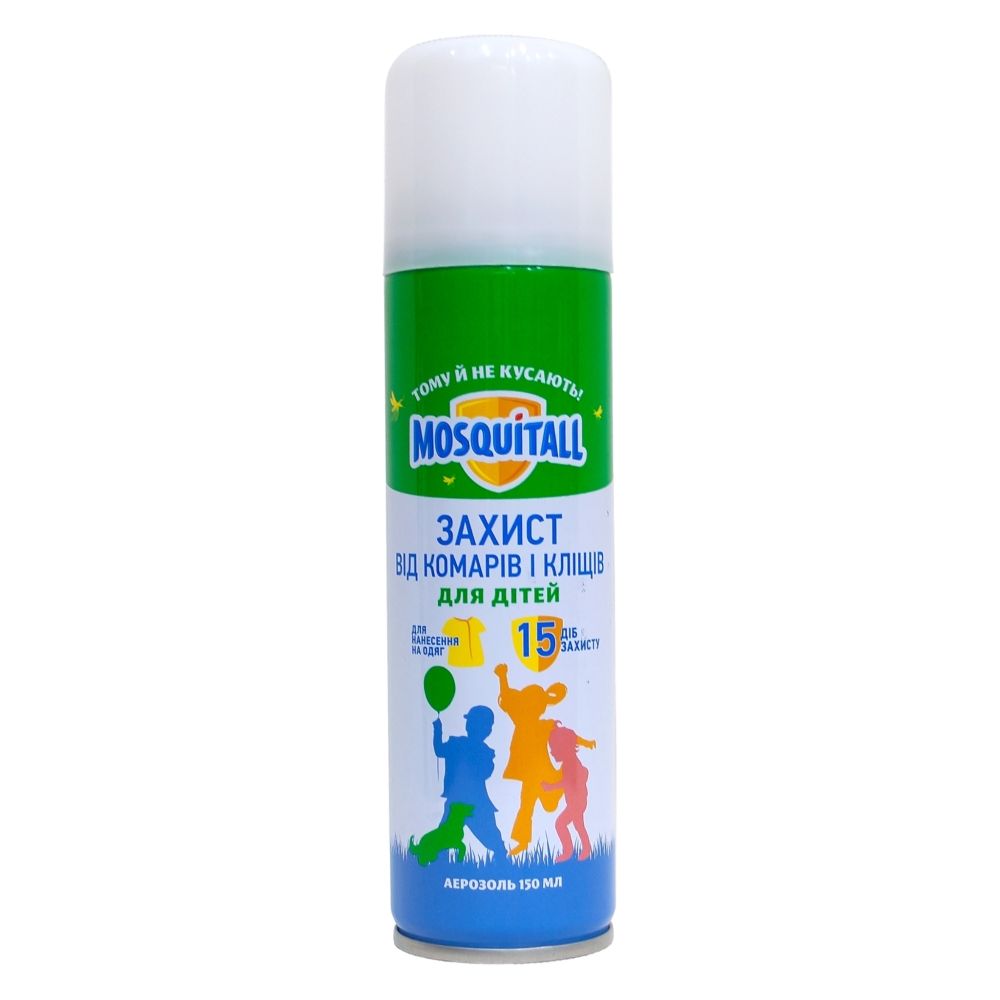 MOSQUITALL Аерозоль від комарів та кліщів Ніжний захист для дітей 150 мл