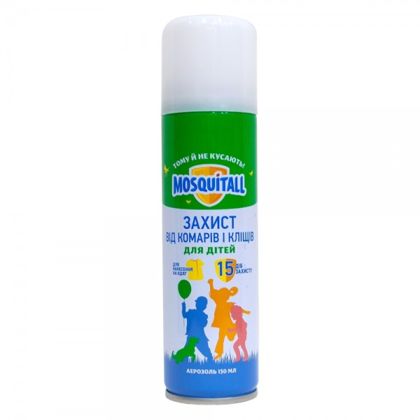 MOSQUITALL Аерозоль від комарів та кліщів Ніжний захист для дітей 150 мл