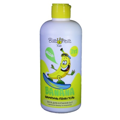 Art LINE Billi Milli Засіб для купання 3в1 (шампунь,піна та гель) дитячий Банан