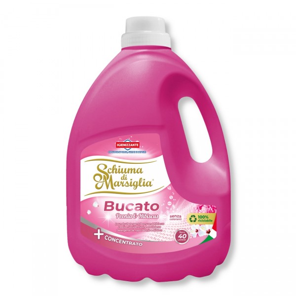 Schiuma di Marsiglia Гель для прання з ароматом півонії та гібіскуса, 3л. (40 прань)