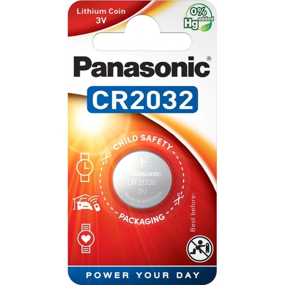 PANASONIC Батарейка CR-2032 Lithium, 3V, 1 шт
