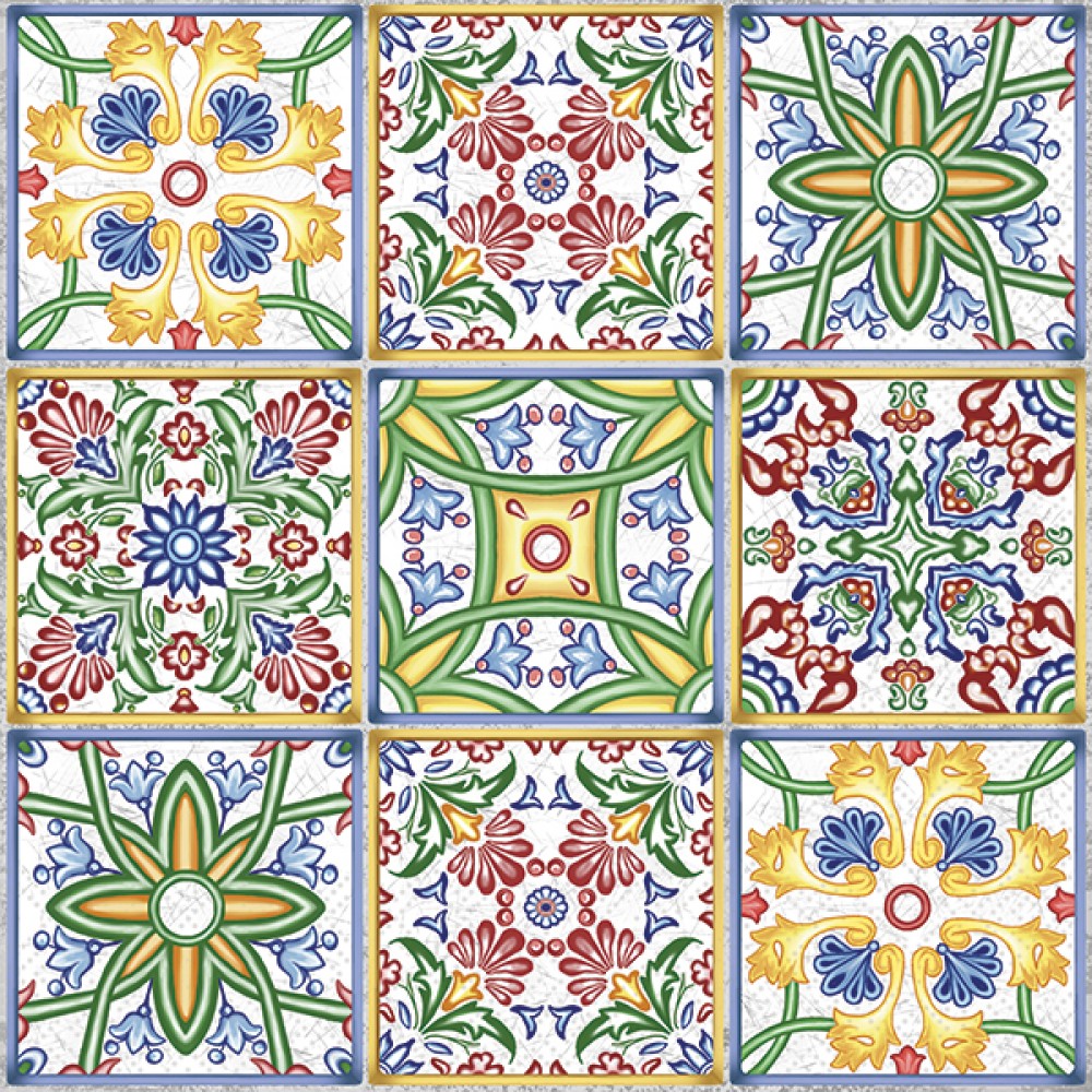 Silken Серветки паперові  "ПЛИТКА" 33*33 3 шар 18шт у пачці