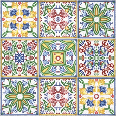 Silken Серветки паперові  "ПЛИТКА" 33*33 3 шар 18шт у пачці