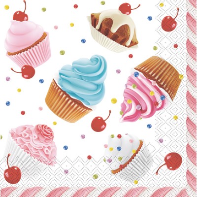 Silken Серветки паперові "ТІСТЕЧКА З РАМКОЮ" 33*33 3шар 18шт у пачці