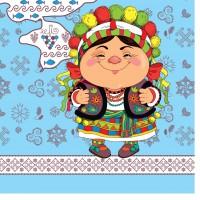 Silken Серветки паперові "УКРАЇНОЧКА" 33*33 2шар 16 шт у пачці