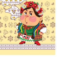 Silken Серветки паперові "УКРАЇНОЧКА" 33*33 2шар 16 шт у пачці