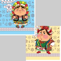 Silken Серветки паперові "УКРАЇНОЧКА" 33*33 2шар 16 шт у пачці