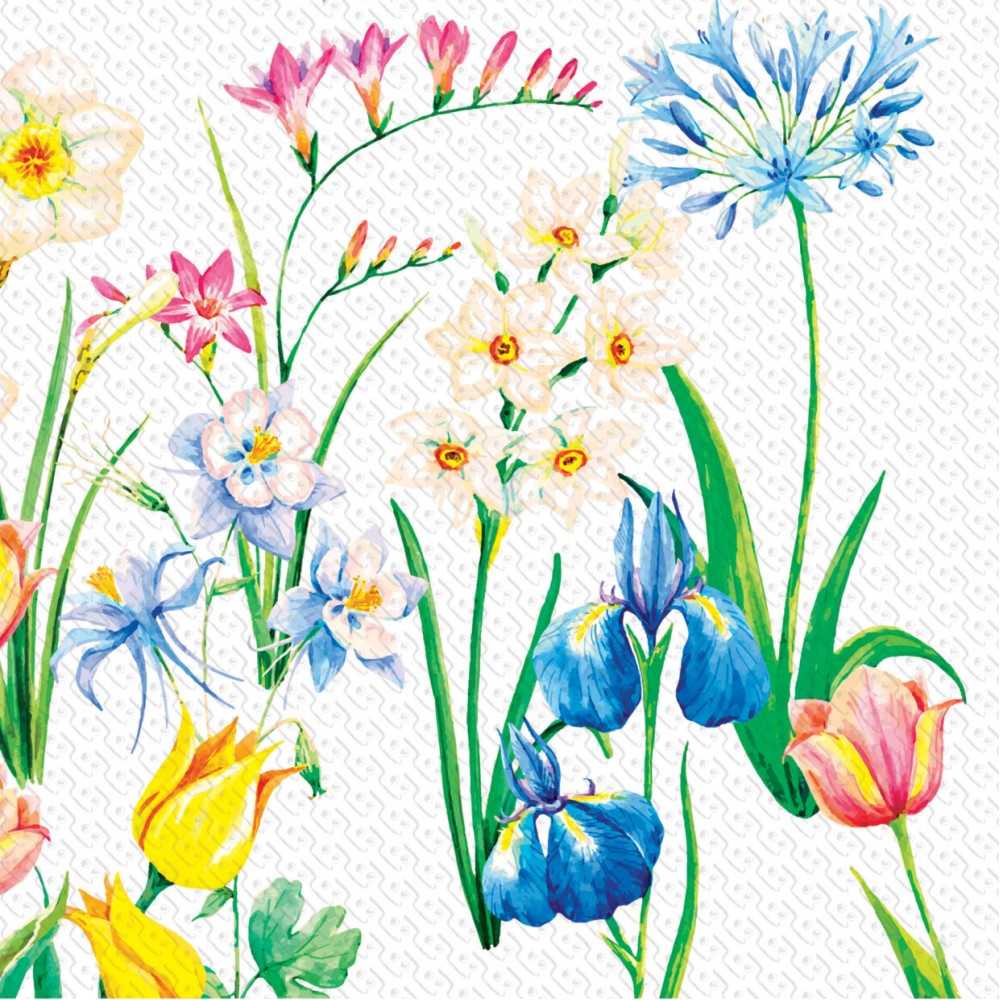 Silken Серветки паперові "ВЕСНЯНА ГАЛЯВИНА МІКС" 33*33 2шар 16 шт у пачці