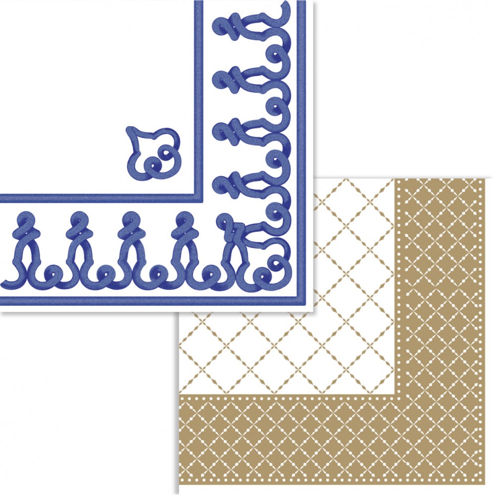 Silken Серветки паперові  "ЗОЛОТА РАМКА" 33*33 3шар 18шт у пачці