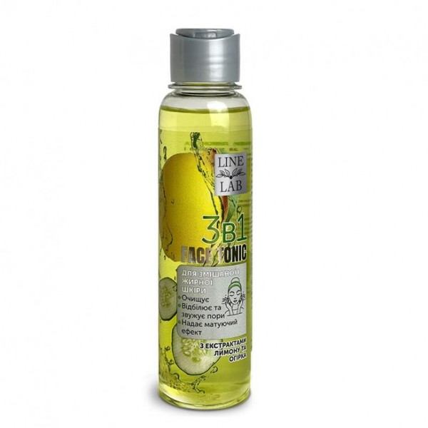 Art LINE Line Lab Тонік для обличчя з екстрактами лимону та огірка